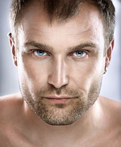 Handsome Man Portrait. Face. Guy Closeup